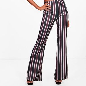 Stripped flare pants